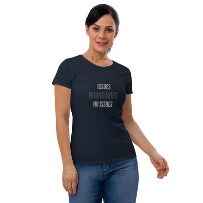 THE DARK TRIAD: NO ISSUES + BOUNDARIES Women's Short Sleeve T-shirt