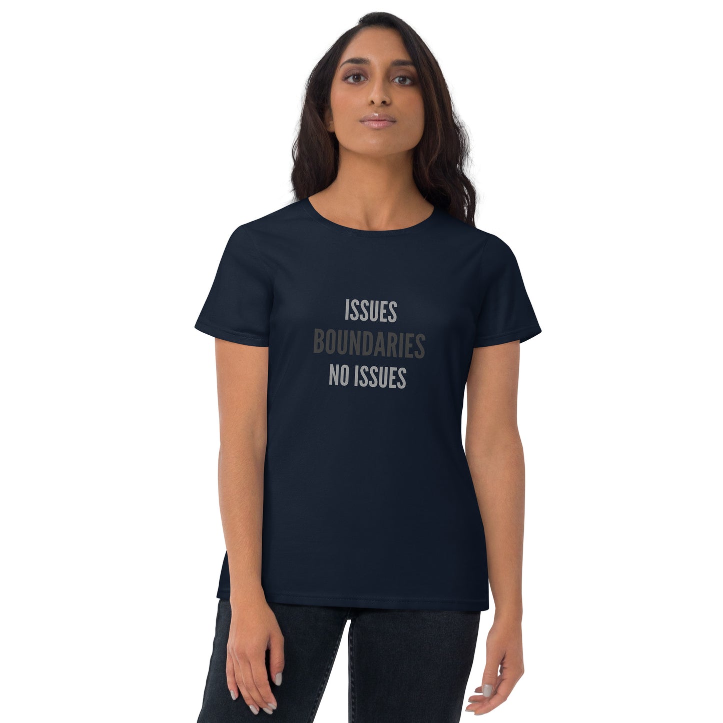 THE DARK TRIAD: NO ISSUES + BOUNDARIES Women's Short Sleeve T-shirt